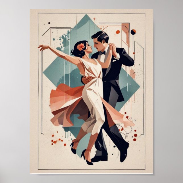 Art-Deco-Tanz Poster (Vorne)