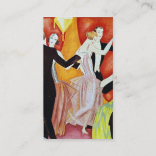 Art Deco Tanzende Paare Ballsaal 1920er Jahre Visitenkarte