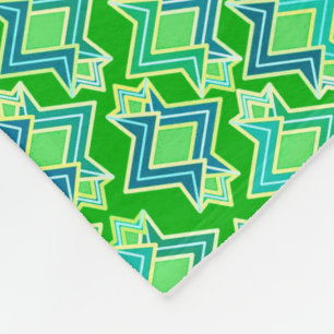 Art Deco Tapete Muster, Jade Green Fleecedecke