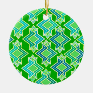 Art Deco Tapete Muster, Jade Green Keramik Ornament