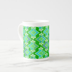 Art Deco Tapete Muster, Jade Green Prozellantasse
