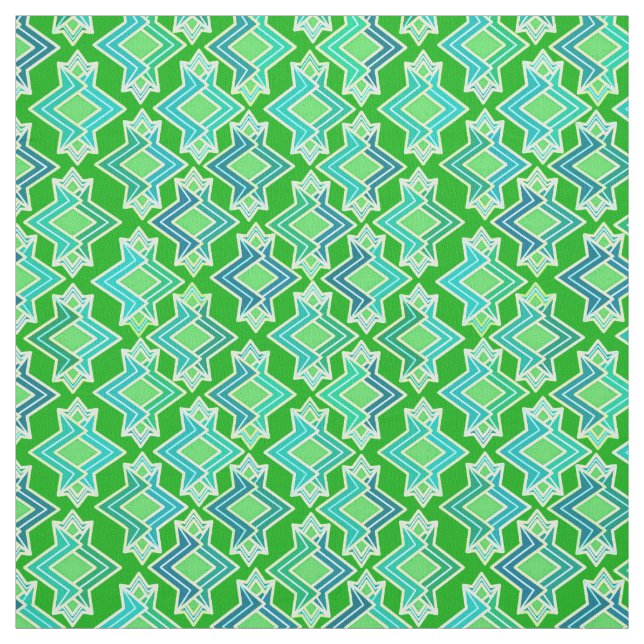 Art Deco Tapete Muster, Jade Green Stoff (Muster)