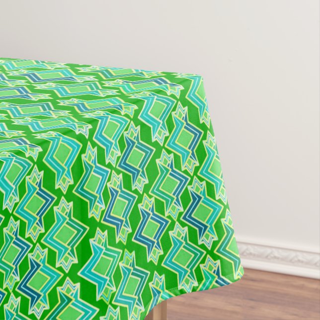 Art Deco Tapete Muster, Jade Green Tischdecke (Beispiel)