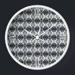 Art Deco Tapete Muster - Schwarzweiß Uhr<br><div class="desc">Ein Vintages,  Art-Déco-Tapete/Fliesenmuster in Grautönen mit weißem Hintergrund</div>