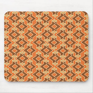 Art Deco Tapete Muster, Terracotta / Rost Mousepad