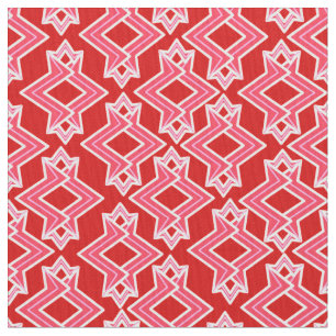 Art-Deco-Tapeten-Muster, dunkelrot und rosa Stoff