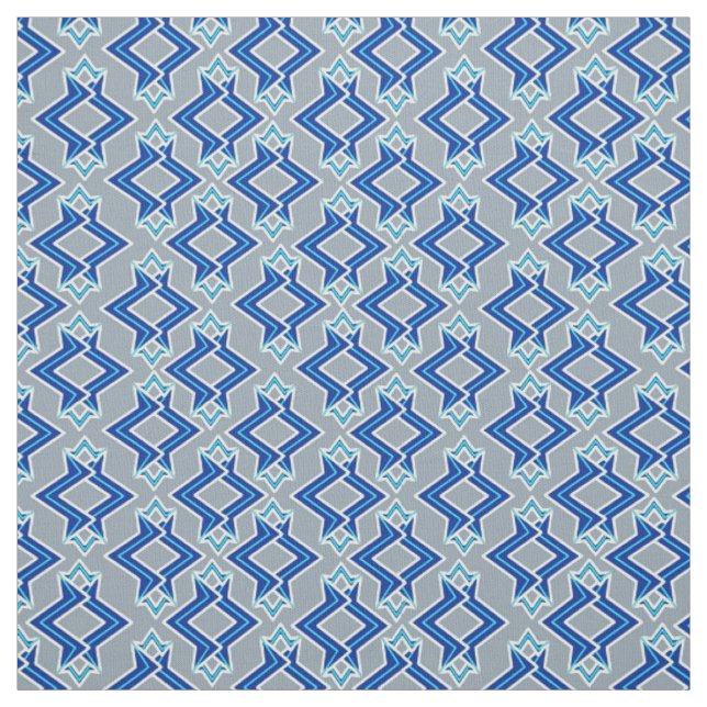 Art-Deco-Tapeten-Muster, grau/grau und blau Stoff (Muster)