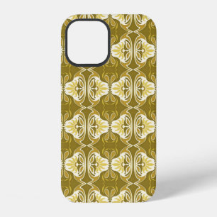 Art Deco Tapetenmuster - Gold und Weiß iPhone 12 Hülle