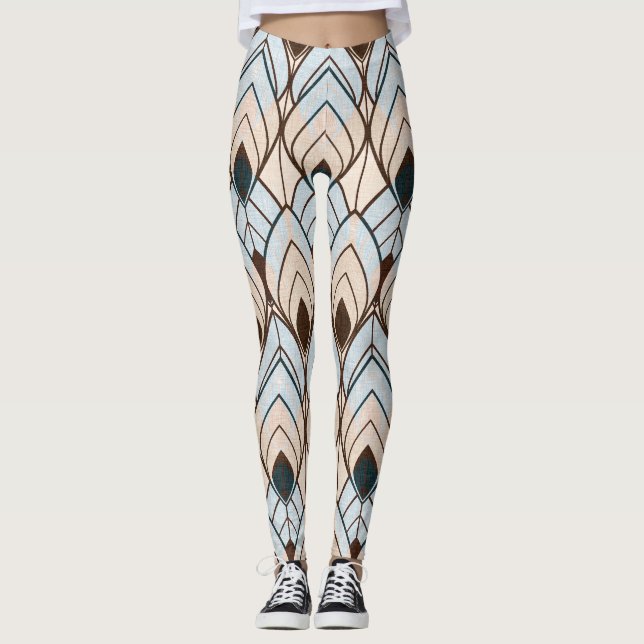 Art Deco: Texturierte Nahtlose Ornamente. Leggings (Vorderseite)