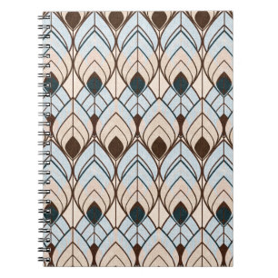 Art Deco: Texturiertes nahtloses Ornament. Notizblock
