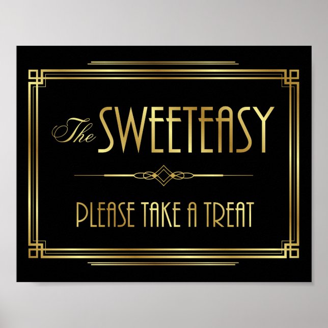 Art Deco The SWEETEASY Sign Print Poster (Vorne)