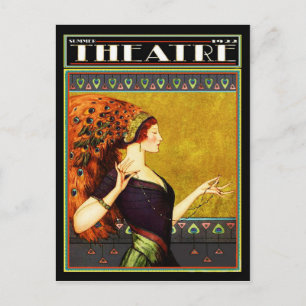 Art Deco Theater Magazine 1922 Postkarte