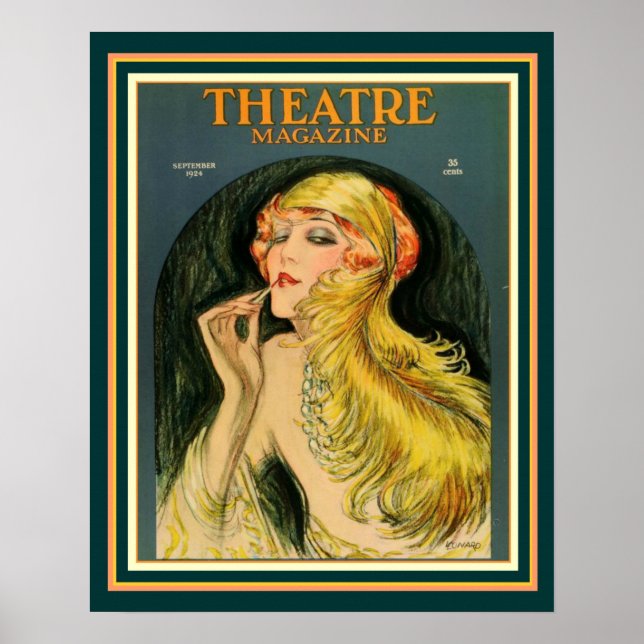 Art Deco Theater Magazine Poster 16 x 20 (Vorne)