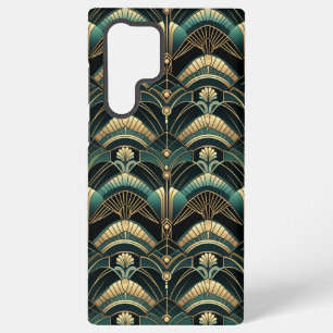 Art Deco Thema in Smaragdgrün und Gold Samsung Galaxy Hülle