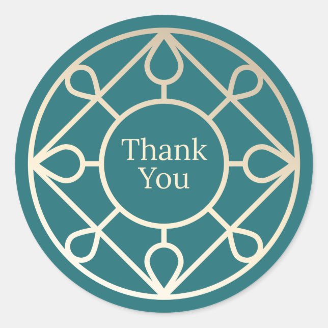 Art Deco Themed Umschlag Aufkleber (Vorderseite)