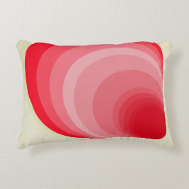 Art Deco throw pillow in red and gold. Dekokissen
