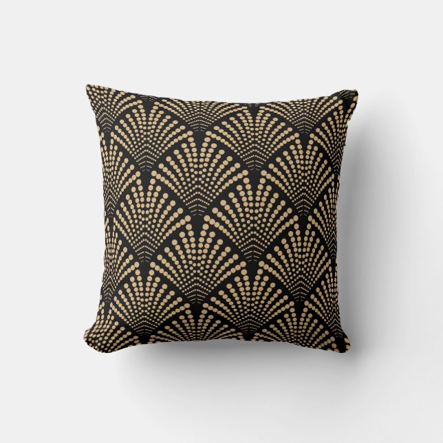 Art Deco Throw Pillow Kissen (Vorderseite)
