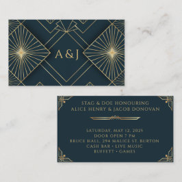 Art Deco Tickets Jack und Jill Stag and Doe