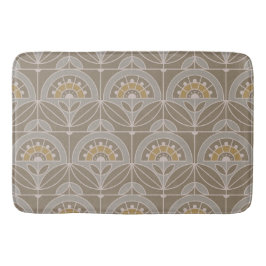 Art Deco Tile Floral (immergrüner Nebel) Badematte