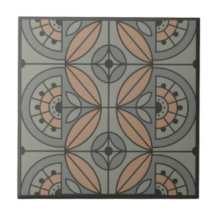 Art Deco Tile Floral (Steinbucht und Sandale) Fliese