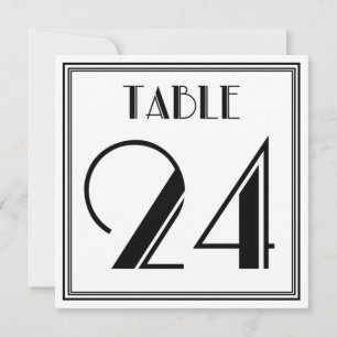 Art Deco Tisch Nummer 24 Einladung