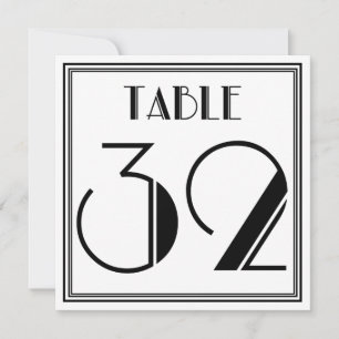 Art Deco Tisch Nummer 32 Einladung