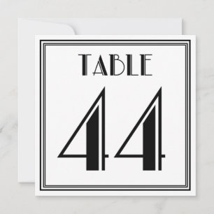 Art Deco Tisch Nummer 44 Einladung