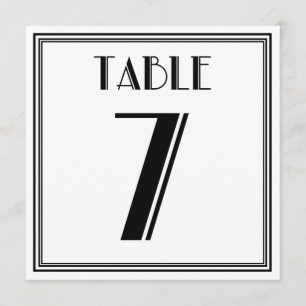 Art Deco Tisch Nummer 7 Einladung