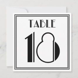 Art-Deco-Tischnummer 18 Einladung