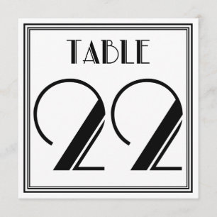 Art Deco Tischnummer 22