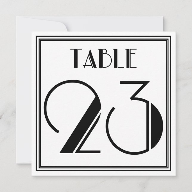 Art Deco Tischnummer 23 (Vorderseite)