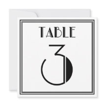 Art Deco Tischnummer 3