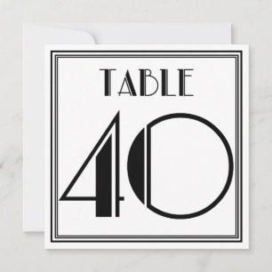 Art Deco Tischnummer 40