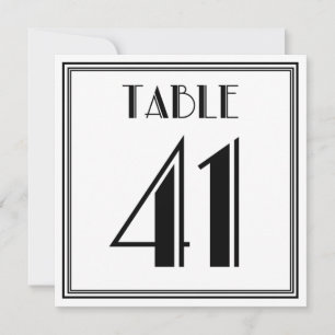 Art Deco-Tischnummer 41 Einladung