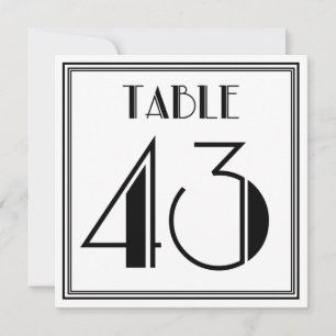 Art Deco Tischnummer 43