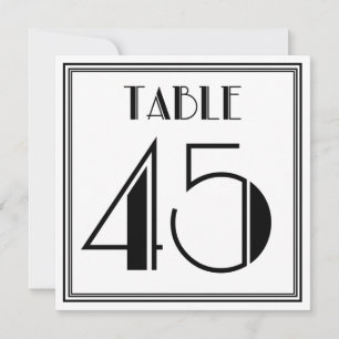 Art Deco Tischnummer 45