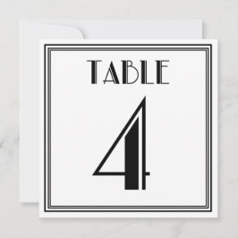 Art-Deco-Tischnummer 4 Einladung
