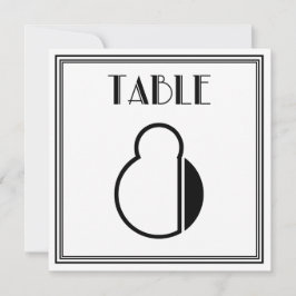 Art-Deco-Tischnummer 8 Einladung