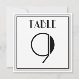 Art-Deco-Tischnummer 9 Einladung