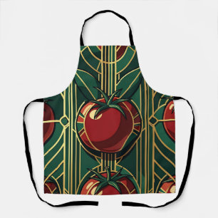 Art Deco Tomatenmuster Schürze
