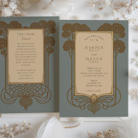 Art Deco Tree & Scrollwork Hochzeit