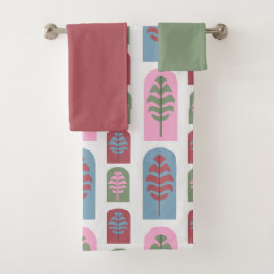 Art Deco Trees Badhandtuch Set