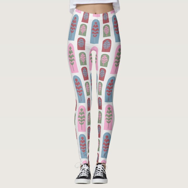 Art Deco Trees Leggings (Vorderseite)