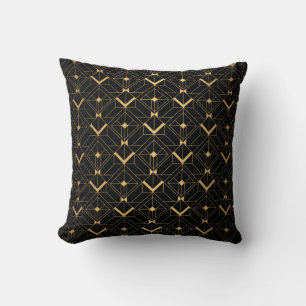 Art Deco Triangle: Luxuriöses Muster. Kissen