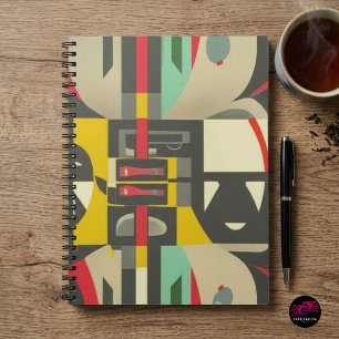Art Deco trifft auf Mid-Century Modern Notizblock