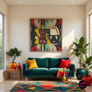 Art Deco trifft auf Mid-Century Modern Poster