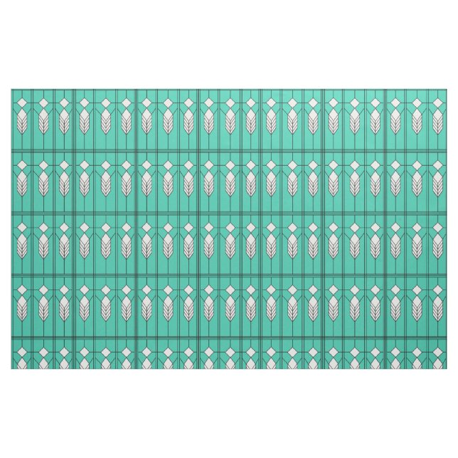 Art Deco Turquoise Stoff (Fat Quarter (45,7 x 55,9 cm))