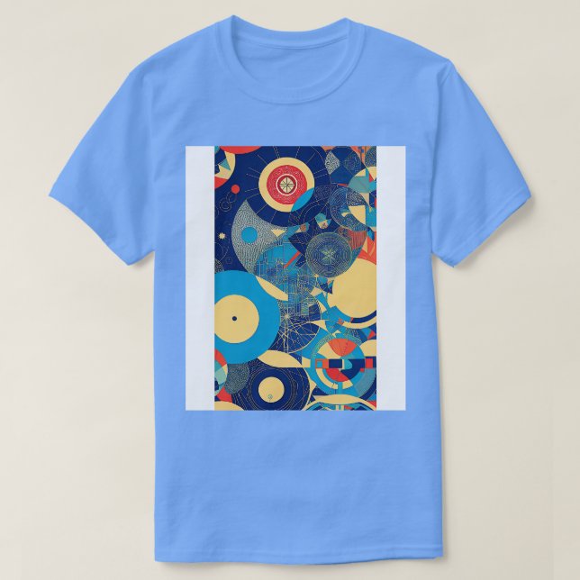 Art Deco und Bauhaus Inspired Modern Circle Art T-Shirt (Design vorne)