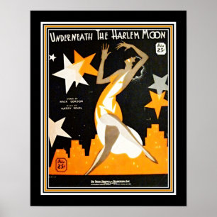 Art Deco "Under the Harlem Moon" Poster