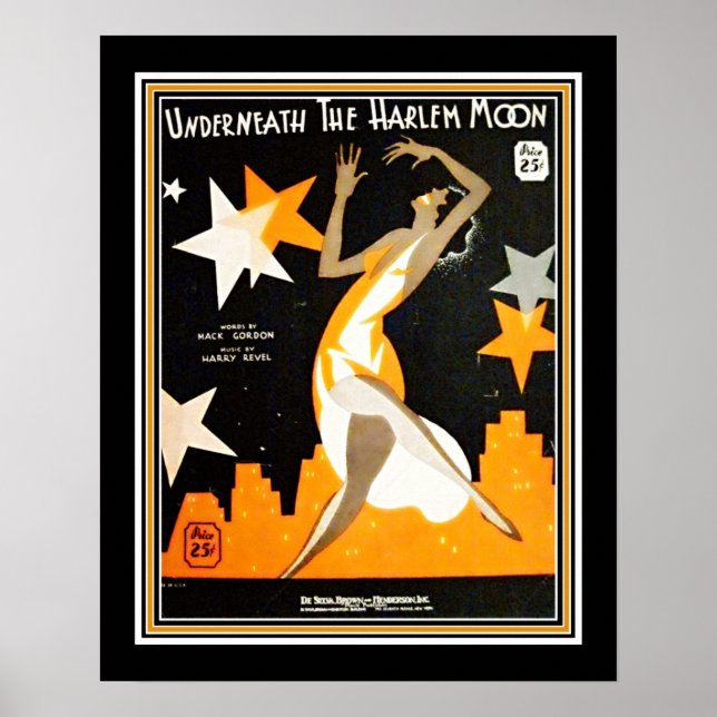 Art Deco "Under the Harlem Moon" Poster (Vorne)